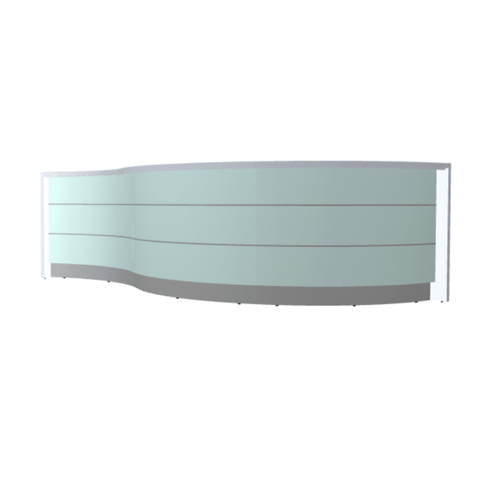 MDD Valde Modern Modular Reception Desk - Curved 165.3" x 64.1" LAV06L