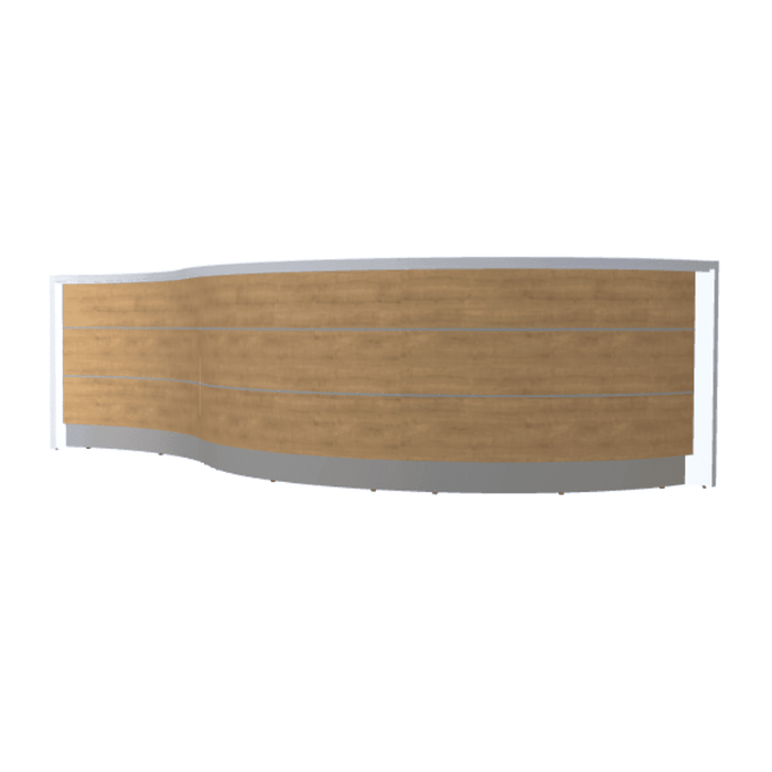 MDD Valde Modern Modular Reception Desk - Curved 165.3" x 64.1" LAV06L