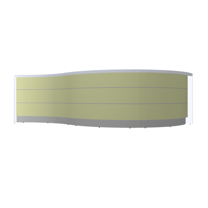 MDD Valde Modern Modular Reception Desk - Curved 165.3" x 64.1" LAV06L