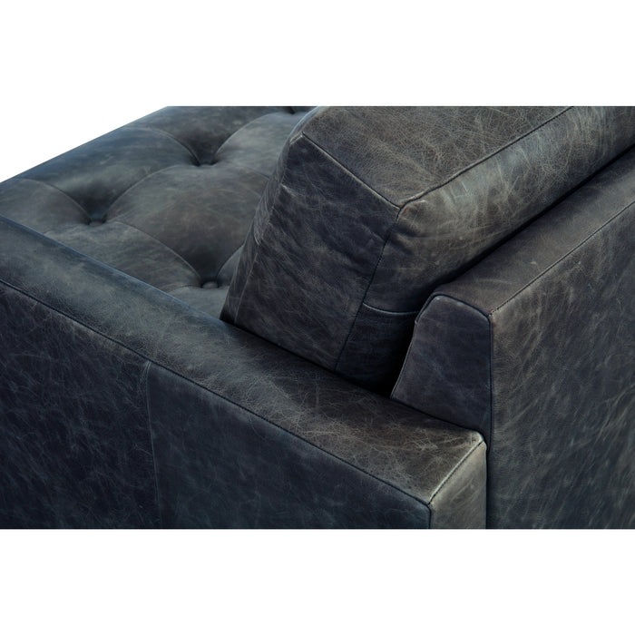 GTR Naples Gray Leather Armchair