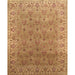 Pasargad Home Baku Collection Hand-Knotted Lamb's Wool Area Rug- 8' 1" X 10' 1" P-614 GOLD 8X10
