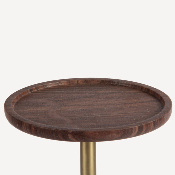 Union Home Cera Marble Drink Table - Badli Red LVR01028
