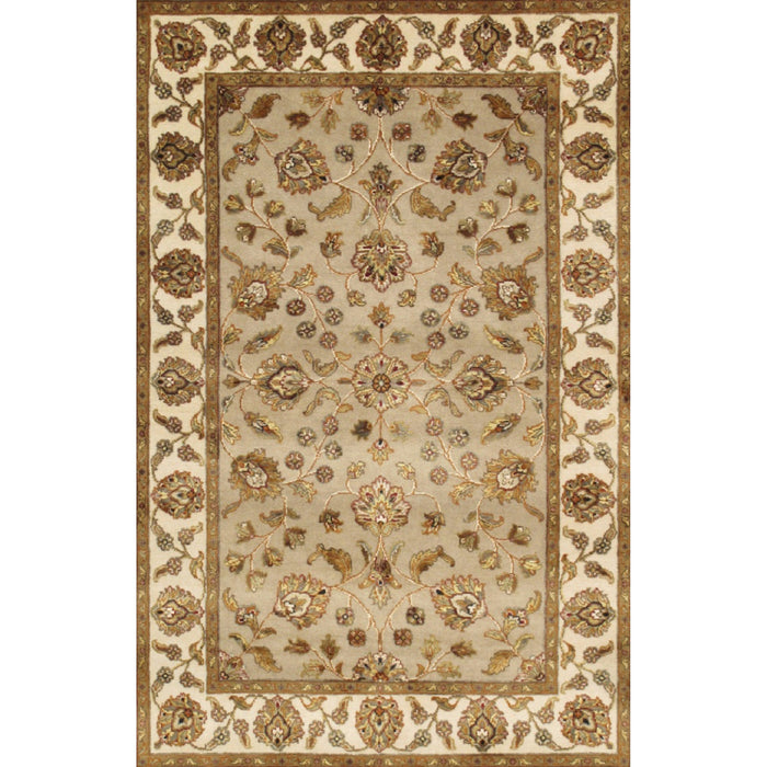 Pasargad Home Agra Collection Hand-Knotted Silk & Wool Area Rug- 4' 1" X 6' 0" PPS-70 4X6
