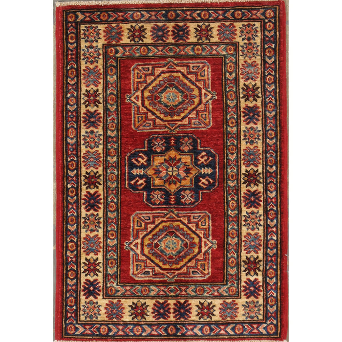 Pasargad Home Kazak Collection Hand-Knotted Lamb's Wool Area Rug- 2' 0" X 2'10" 43780