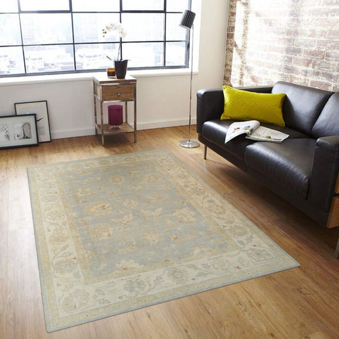 Pasargad Home Oushak Collection Hand-Knotted Lamb's Wool Area Rug- 9' 0" X 13' 2" PB-102 9X13