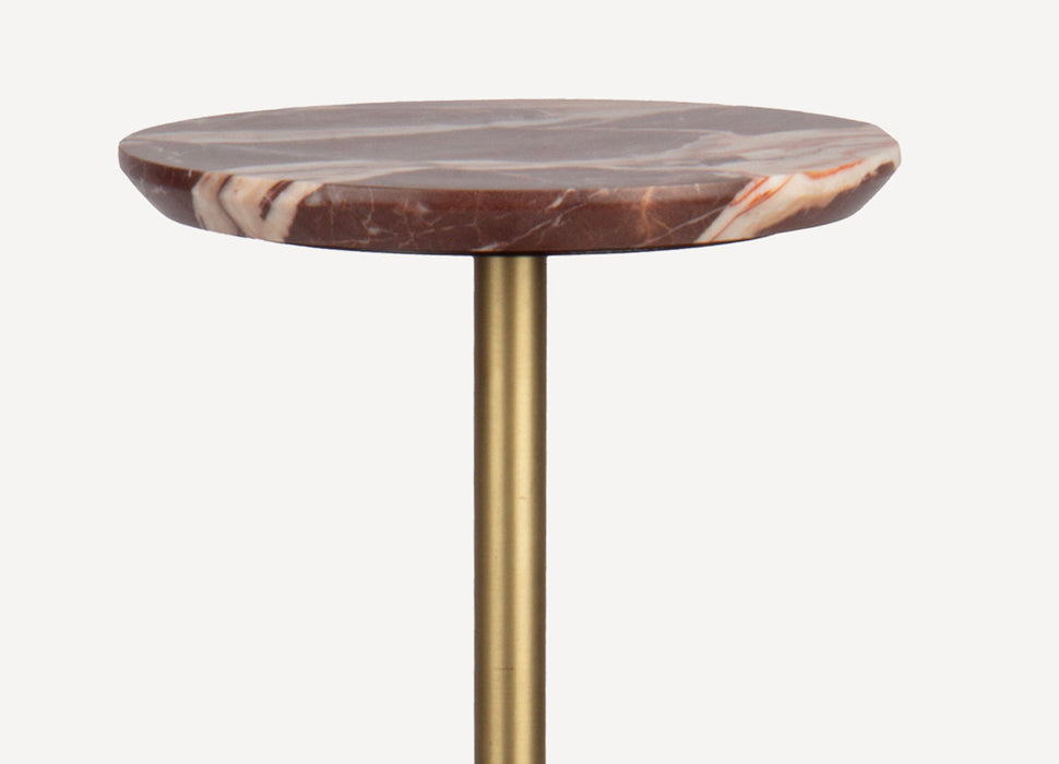 Union Home Levi Marble Drink Table - Red Levanto LVR01020