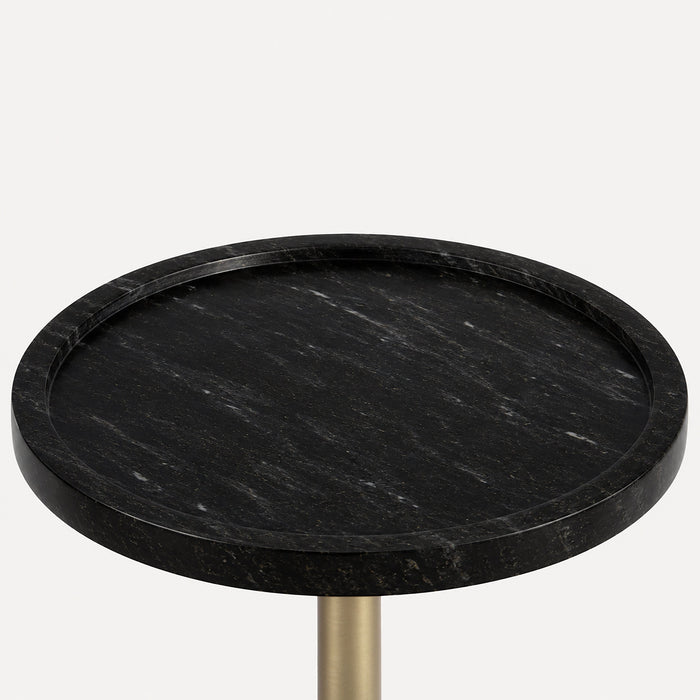 Union Home Noah Marble Drink Table - Marine Black LVR01024