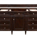 Brittany 60" Single Vanity, Burnished Mahogany w/ 3 CM Parisien Bleu Silestone Top w/FreePower Wireless Charger