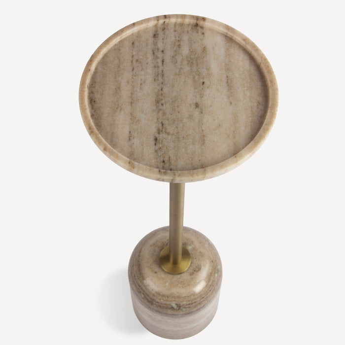 Union Home Cera Marble Drink Table - Morchana Brown LVR01025