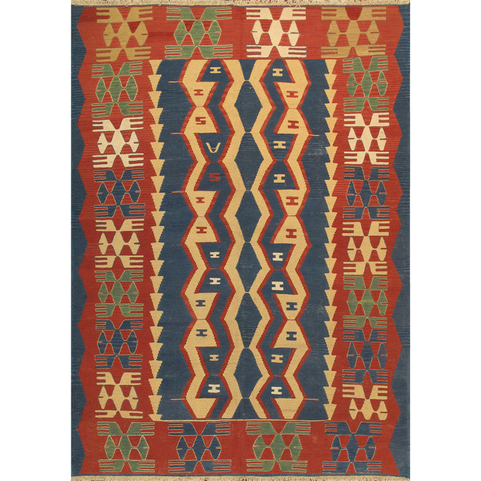 Pasargad Home Kilim Hand-Knotted Wool Area Rug- 5'11" X 8' 2" 97368