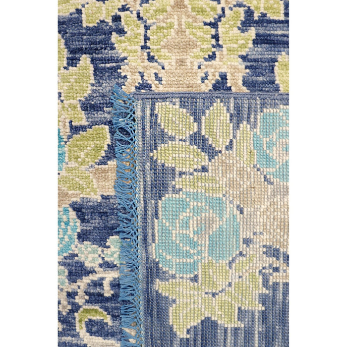 Pasargad Home Oushak Collection Hand-Knotted Wool Blue Area Rug- 7'11" X 9' 9" PRE-13 8X10