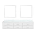 Lexora Home Castor Double Bath Vanity with Carrara Marble Countertop