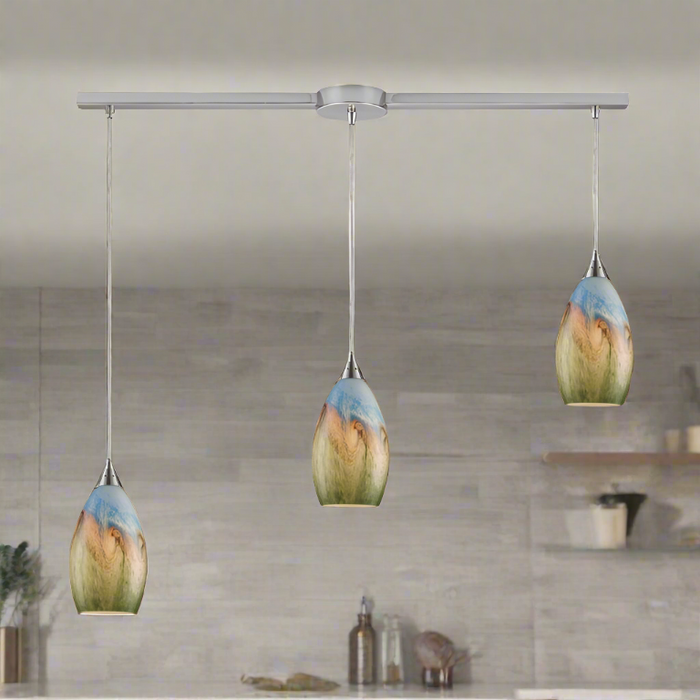 Elk Lighting Geologic Satin Nickel Configurable Multi Pendant