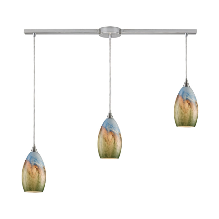 Elk Lighting Geologic Satin Nickel Configurable Multi Pendant