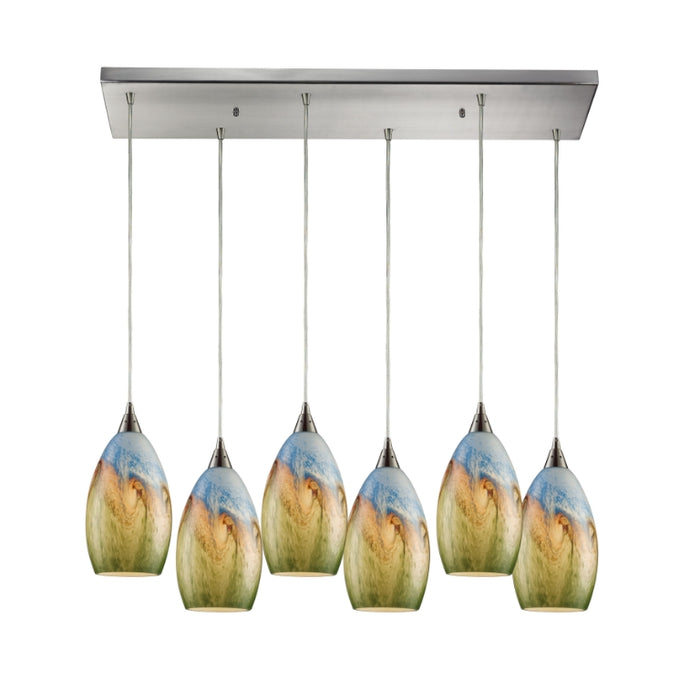 Elk Lighting Geologic Satin Nickel Configurable Multi Pendant