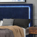 Worldwide Home Furnishings Lumina-60'' Platform Bed-Blue 60" Queen Platform Bed W/Light 101-088Q-BL