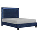 Worldwide Home Furnishings Lumina-60'' Platform Bed-Blue 60" Queen Platform Bed W/Light 101-088Q-BL