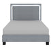 Worldwide Home Furnishings Lumina-60'' Platform Bed-Grey 60" Queen Platform Bed W/Light 101-088Q-GY