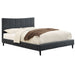 Worldwide Home Furnishings Rimo-60" Platform Bed-Grey 60" Queen Platform Bed 101-268Q-GY