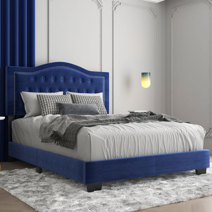 Worldwide Home Furnishings Pixie-54'' Bed-Blue 54" Double Bed 101-296D-NAV