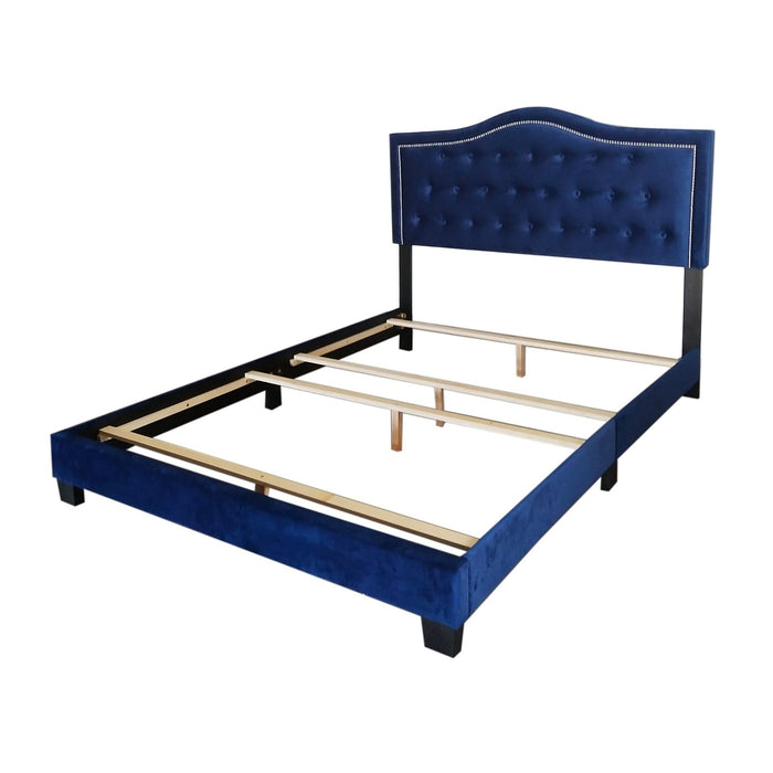 Worldwide Home Furnishings Pixie-60'' Bed-Blue 60" Queen Bed 101-296Q-NAV