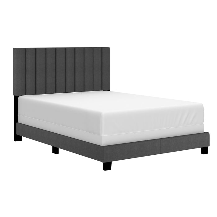 Worldwide Home Furnishings Jedd-54'' Bed-Charcoal Fabric 54" Double Bed, Fabric 101-297D-CHL