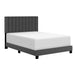 Worldwide Home Furnishings Jedd-54'' Bed-Charcoal Fabric 54" Double Bed, Fabric 101-297D-CHL