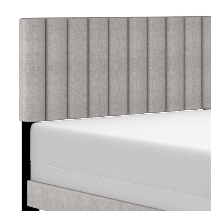 Worldwide Home Furnishings Jedd-54'' Bed-Light Grey Fabric 54" Double Bed, Fabric 101-297D-LGY