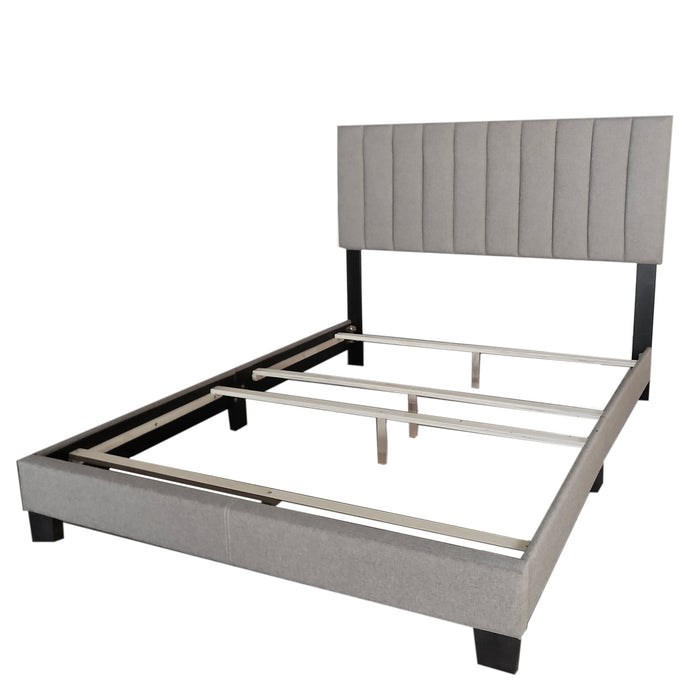 Worldwide Home Furnishings Jedd-54'' Bed-Light Grey Fabric 54" Double Bed, Fabric 101-297D-LGY