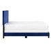 Worldwide Home Furnishings Jedd-54'' Bed-Blue Velvet 54" Double Bed, Velvet 101-297D-NAV
