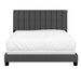 Worldwide Home Furnishings Jedd-60'' Bed-Charcoal Fabric 60" Queen Bed, Fabric 101-297Q-CHL