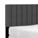 Worldwide Home Furnishings Jedd-60'' Bed-Charcoal Fabric 60" Queen Bed, Fabric 101-297Q-CHL