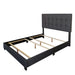 Worldwide Home Furnishings Exton-60'' Bed-Charcoal 60" Queen Bed 101-298Q-CHL