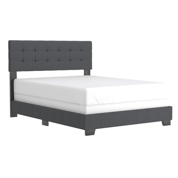 Worldwide Home Furnishings Exton-60'' Bed-Charcoal 60" Queen Bed 101-298Q-CHL