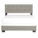 Worldwide Home Furnishings Exton-60'' Bed-Light Grey 60" Queen Bed 101-298Q-LGY