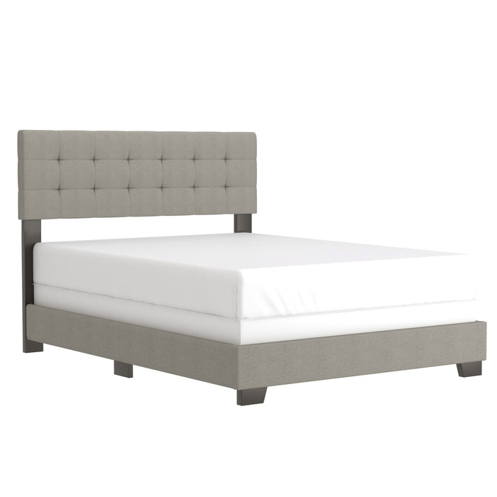 Worldwide Home Furnishings Exton-60'' Bed-Light Grey 60" Queen Bed 101-298Q-LGY