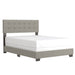 Worldwide Home Furnishings Exton-60'' Bed-Light Grey 60" Queen Bed 101-298Q-LGY