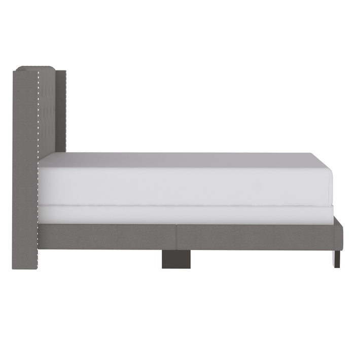 Worldwide Home Furnishings Gunner-54'' Bed-Light Grey 54" Double Bed 101-299D-LGY