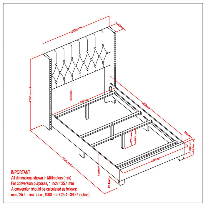 Worldwide Home Furnishings Gunner-54'' Bed-Blue 54" Double Bed 101-299D-NAV