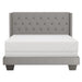 Worldwide Home Furnishings Gunner-60'' Bed-Light Grey 60" Queen Bed 101-299Q-LGY