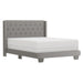 Worldwide Home Furnishings Gunner-60'' Bed-Light Grey 60" Queen Bed 101-299Q-LGY