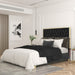 Worldwide Home Furnishings Lucille-60'' Bed-Black/Gold 60" Queen Bed 101-596Q-BK_GL