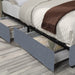 Worldwide Home Furnishings Russell-60'' Bed-Grey 60" Queen Platform Bed W/Storage 101-598Q-GY