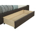 Worldwide Home Furnishings Emilio-60'' Platform Bed-Charcoal 60" Queen Platform Bed W/Drawer 101-633Q-CH