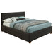 Worldwide Home Furnishings Emilio-60'' Platform Bed-Charcoal 60" Queen Platform Bed W/Drawer 101-633Q-CH