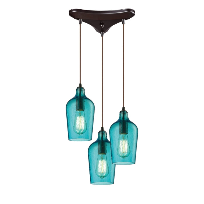 Elk Lighting Hammered Glass Configurable Multi Pendant