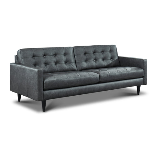 GTR Naples Gray Leather Sofa