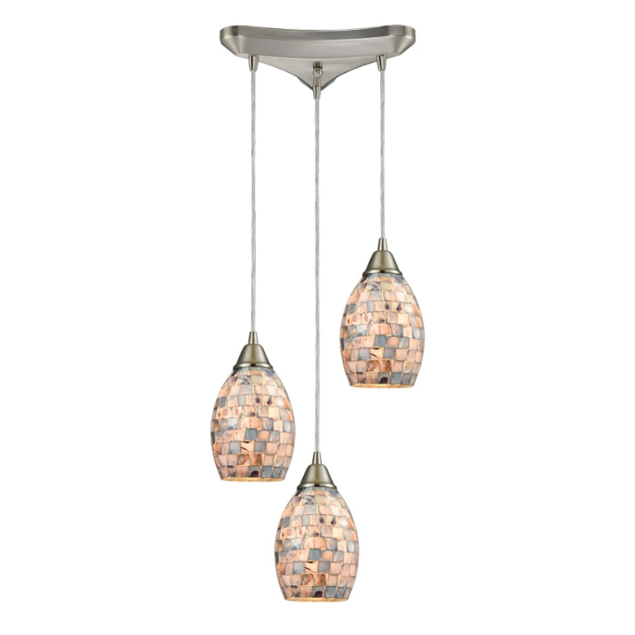 Elk Lighting Capri Satin Nickel Pendant