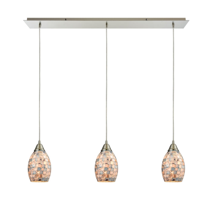 Elk Lighting Capri Satin Nickel Pendant