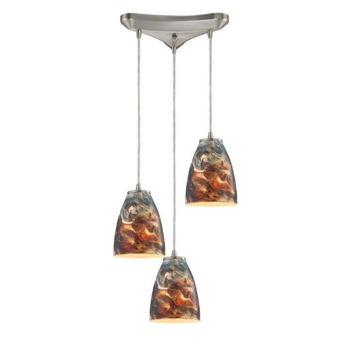 Elk Lighting Abstractions Satin Nickel Configurable Multi Pendant